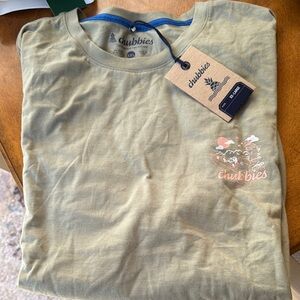 Chubbies Sage Green Tee with Mountain Design